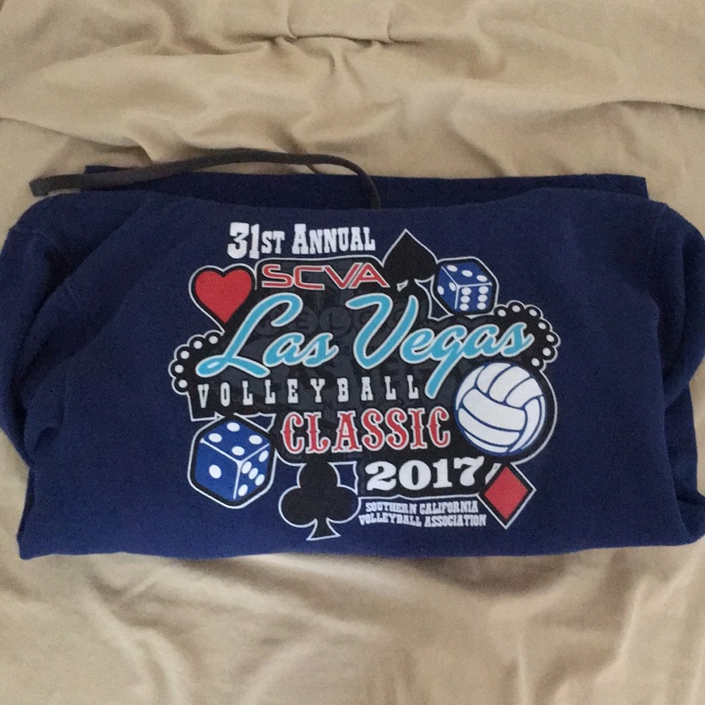 navy blue volleyball hoodie